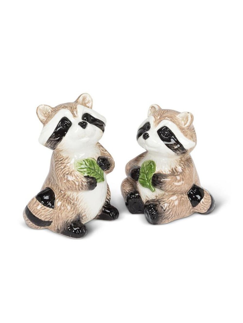 Abbott Collection Raccoon Salt & Pepper Shakers | Woodland Ceramic Set | NWT